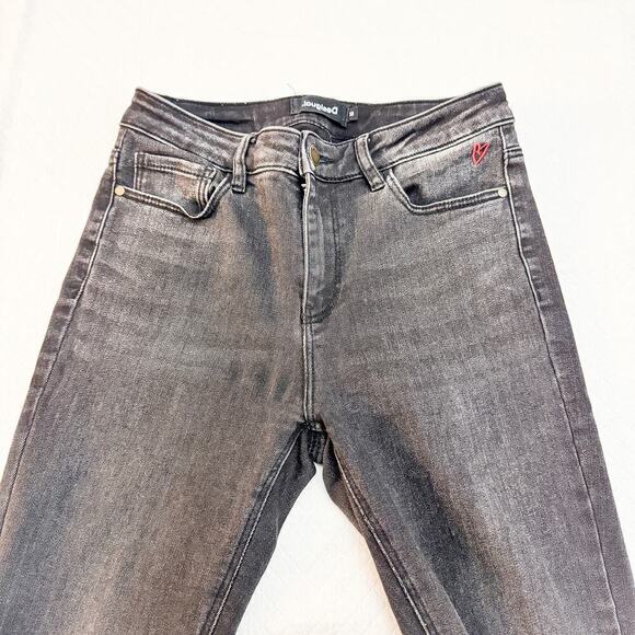 Desigual Slim Push-up Jeans Black Denim Skinny Size 38 - Picture 5 of 9